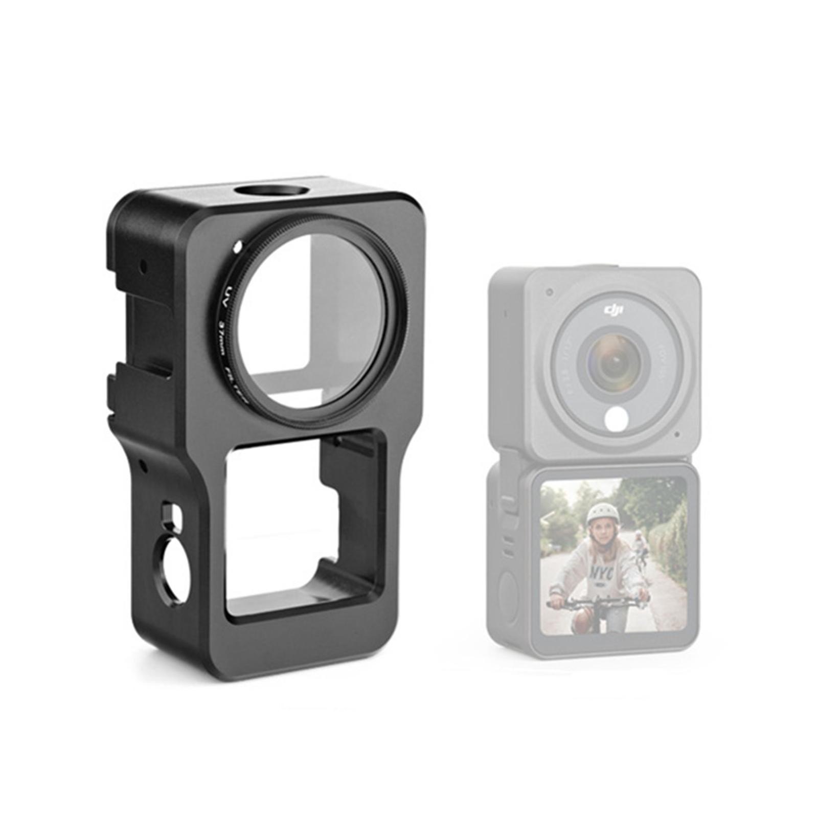 Camera Protective Frame Cover+UV Filter+Lens Cover+Adapter For DJI Action 2 cc