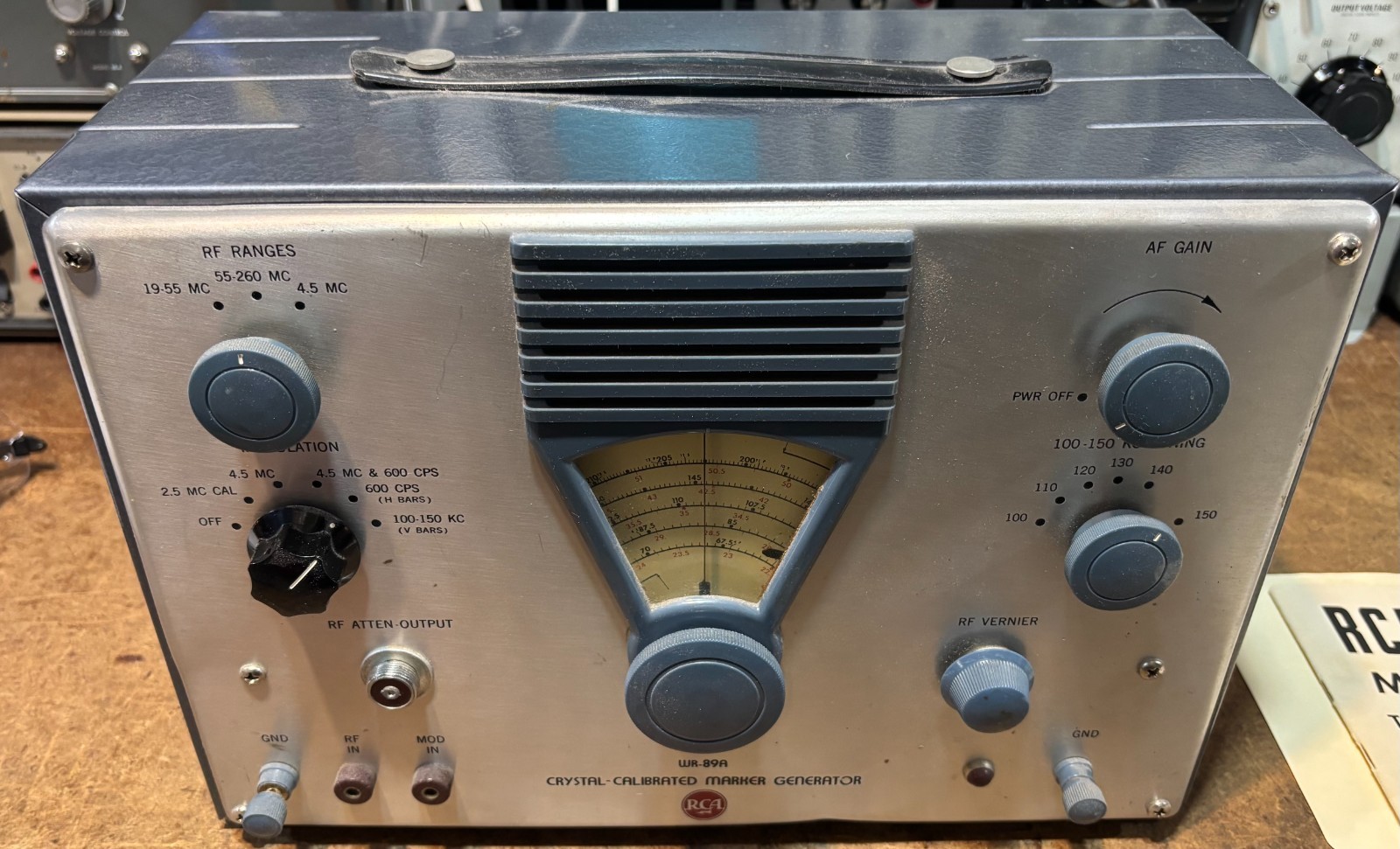 RCA Model WR-89A Crystal Calibrated Marker Generator-Good Working Condition