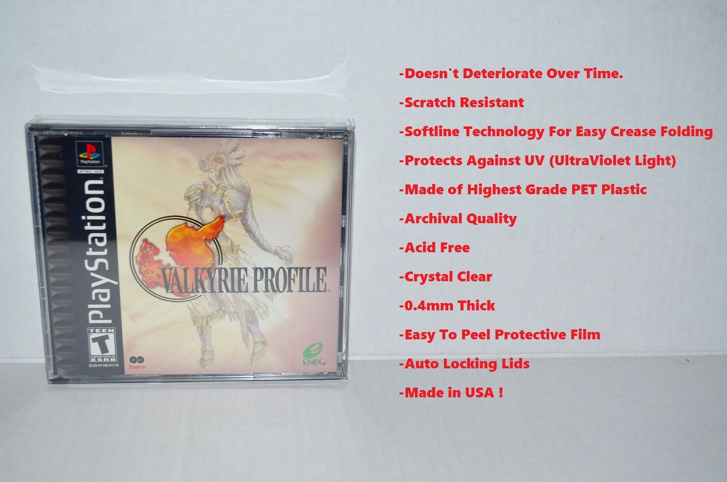 15 Sony PlayStation 1 PS1 Double Plastic Protective Cases Display Box Sleeves