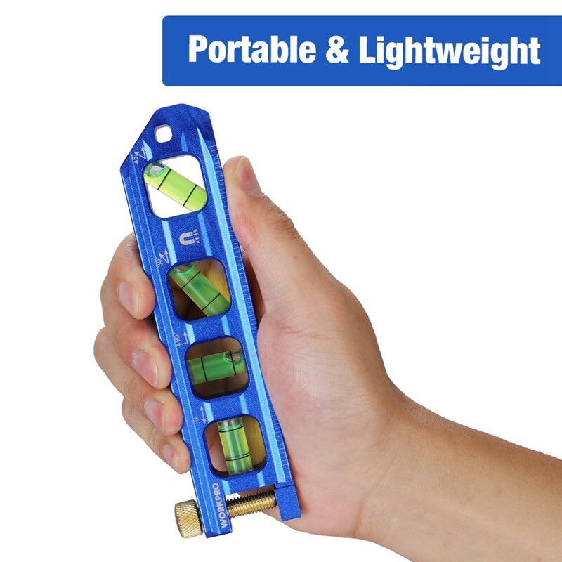 WORKPRO 6.3" Conduit Bending Level Magnetic Torpedo Level Pipe Level Bubble Vial