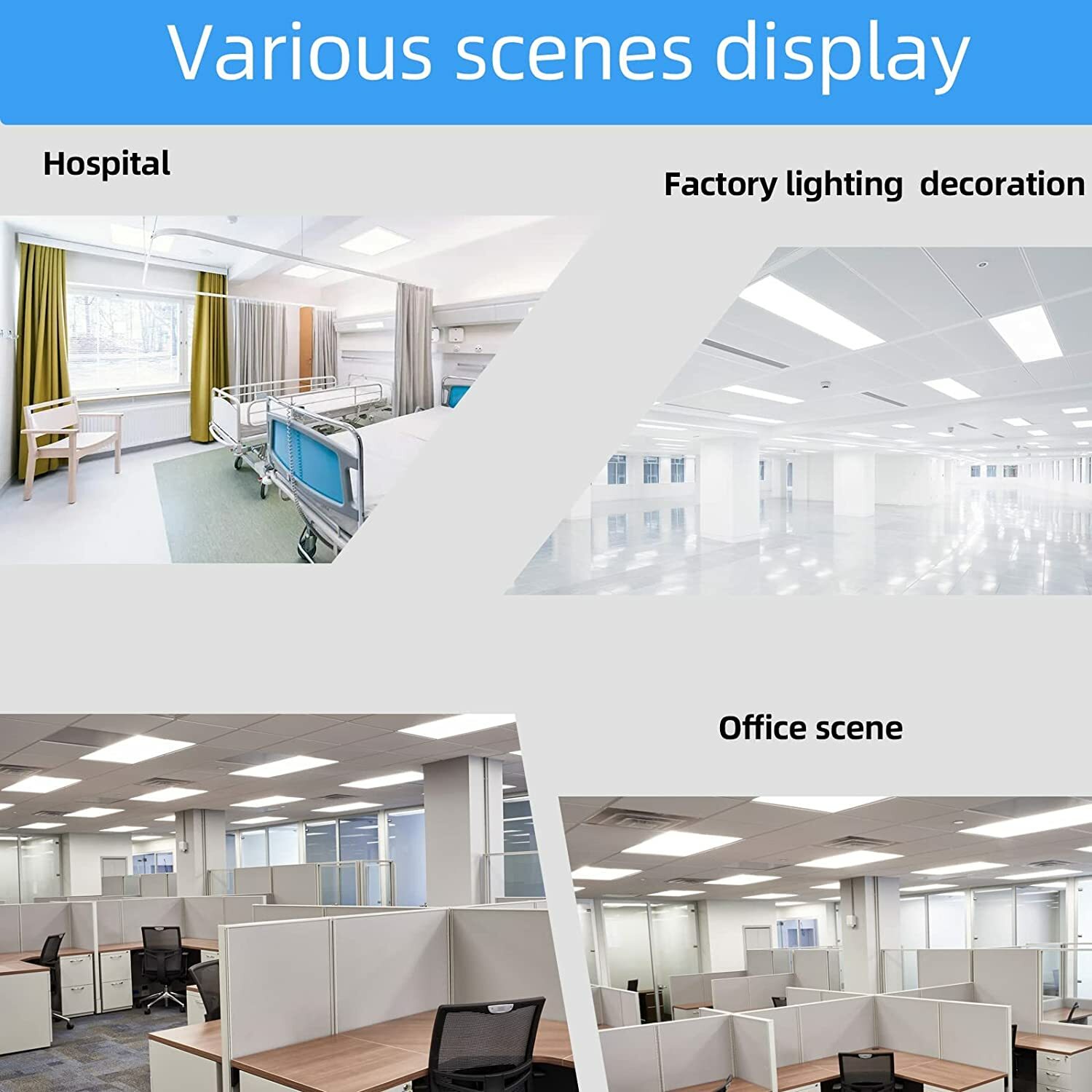 4 Pack 2x4 LED Panel Light 5000K Daylight White Ceiling Flat Panel Lamp 110-277V