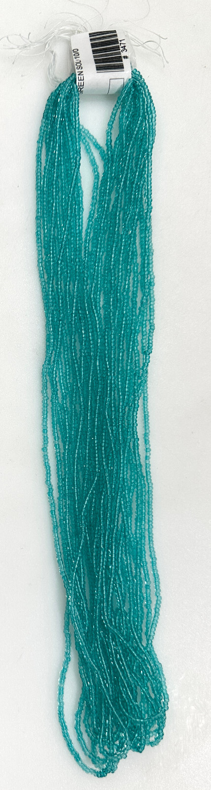Hank of 10/0 Opaque Seed Beads - Teal Green Solgel