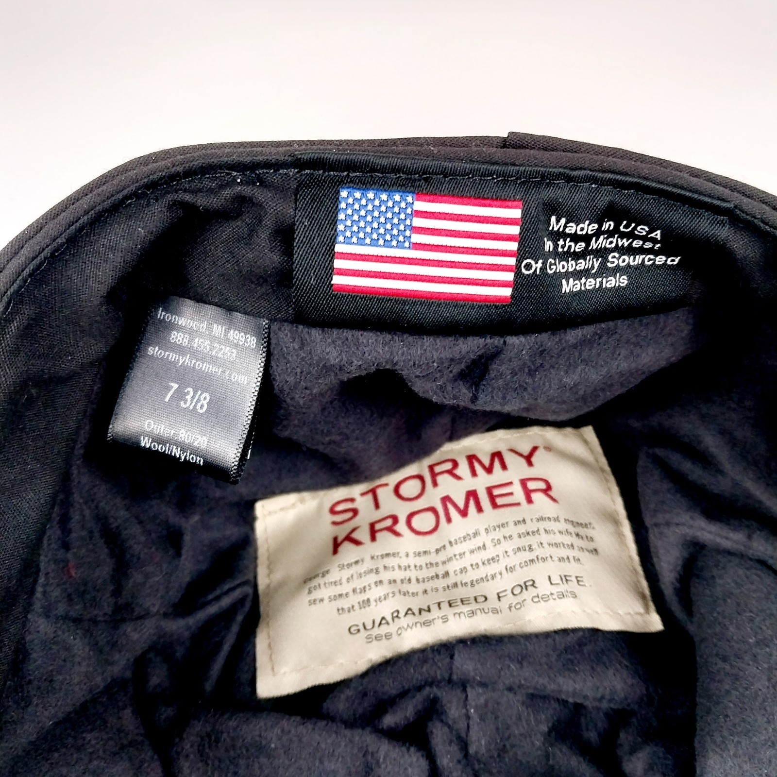 Vintage Stormy Kromer The Original Cap Gray Wool Blend Hat Men's Size 7-3/8 USA