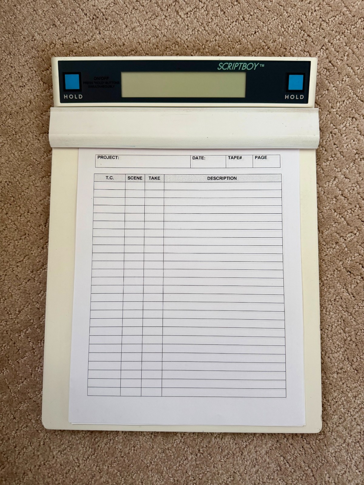 Scriptboy Wireless Timecode Clipboard