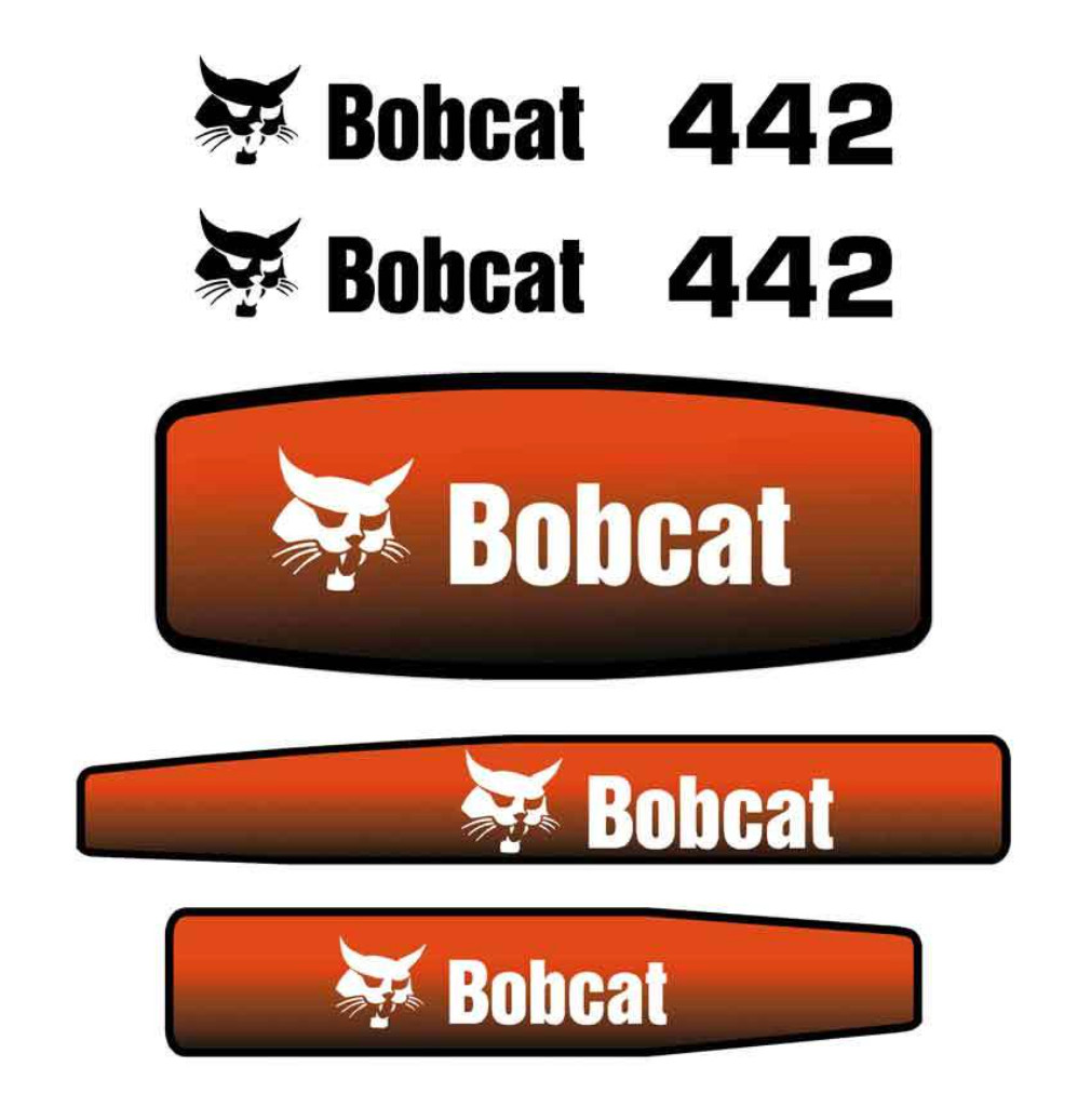 Bobcat 442 Decal Sticker Kit Aftermarket Repro Decals for 442, UV Laminated!