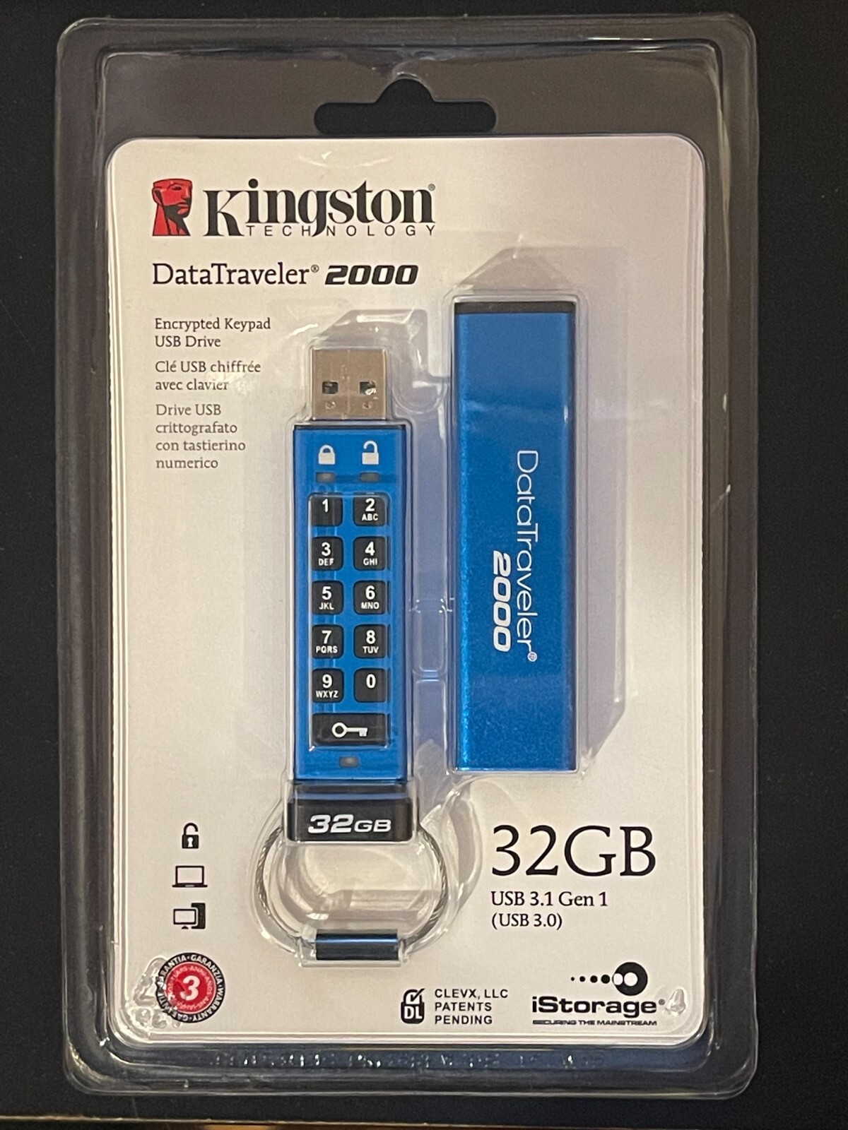 Kingston DataTraveler 2000 32GB USB Flash Drive - DT2000