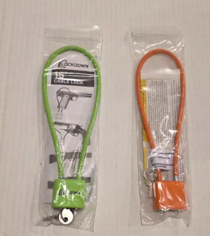 Lockdown 15” Cable Locks For Handguns Shotguns Rifles Lot of 2