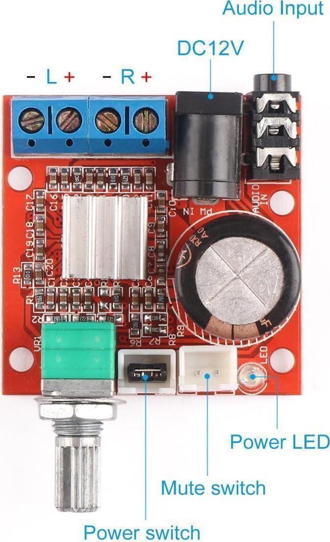 Mini 2.0 Hi-fi Electronic Stereo Audio Assembled Amplifier Portable AMP 10W+10W