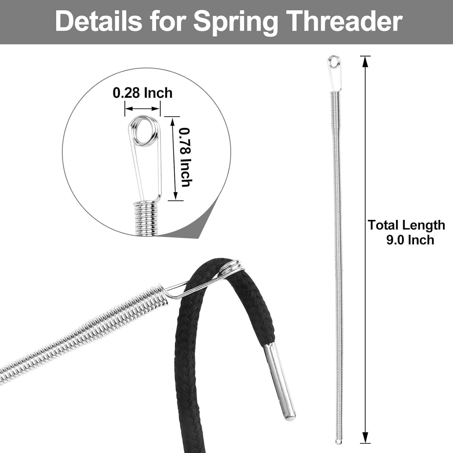 17 Pieces Bodkin Threader Drawstring Threader Set Drawstring Replacement Tools