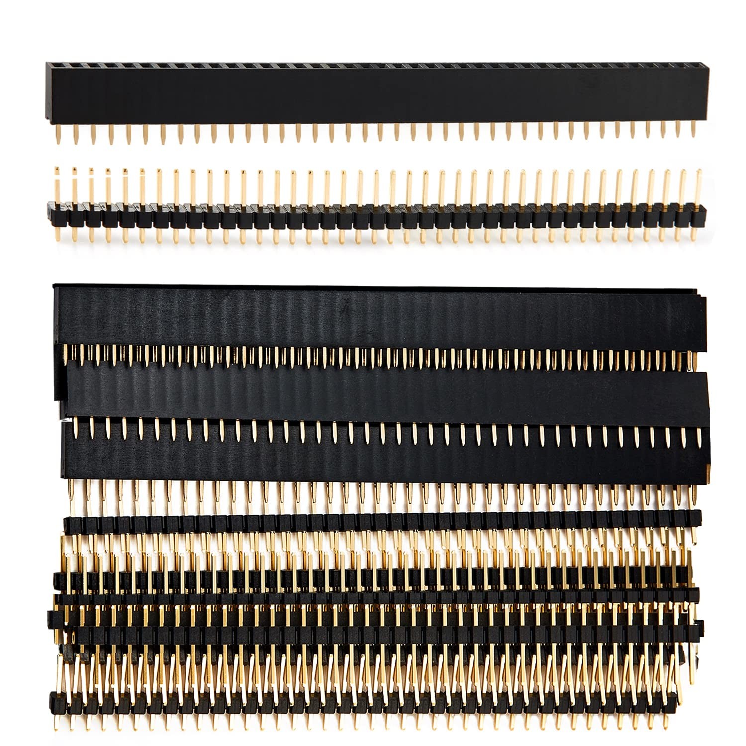 Header Strip for Arduino GPIO 40-pin x 20pcs Female/Male Pins Straight Single...