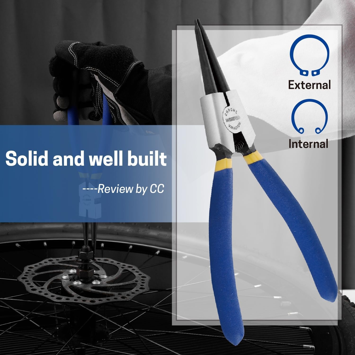 7 Inch Snap Ring Pliers Straight Jaw Circlip Tool