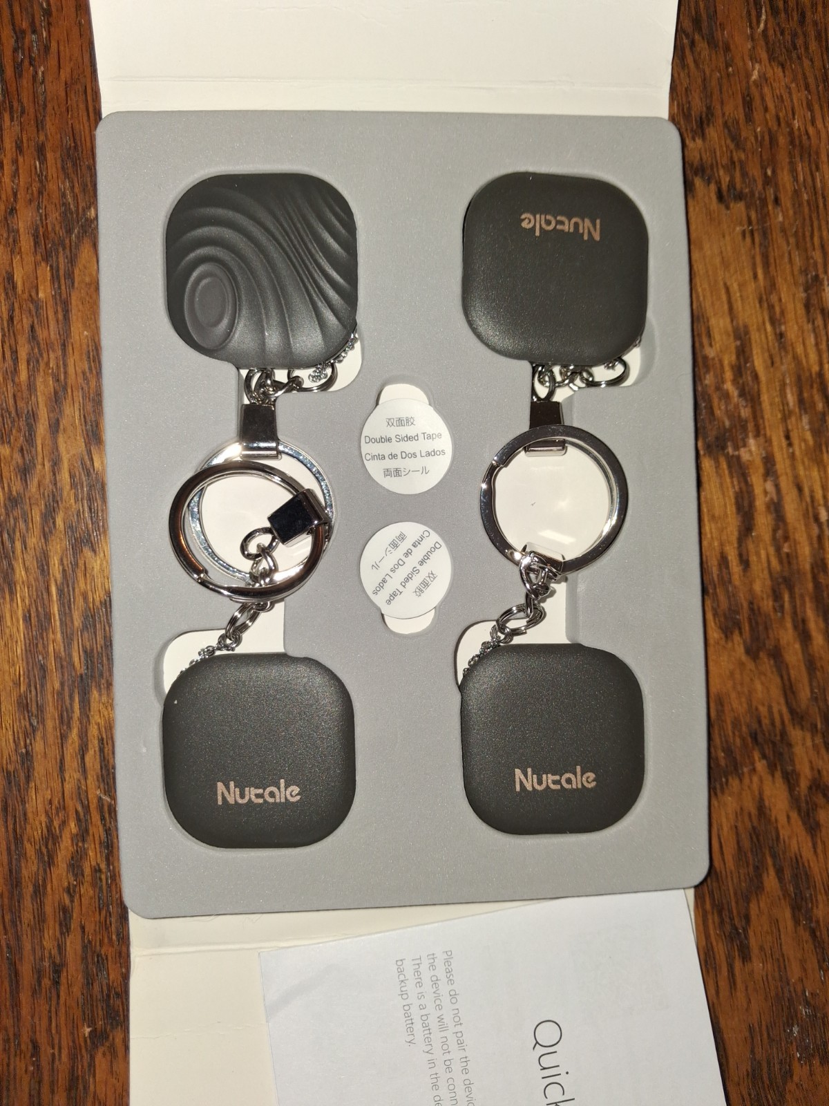 Nutale  Key Finder Tag  Tracker Locator w/ Key Chain -  4 Pack