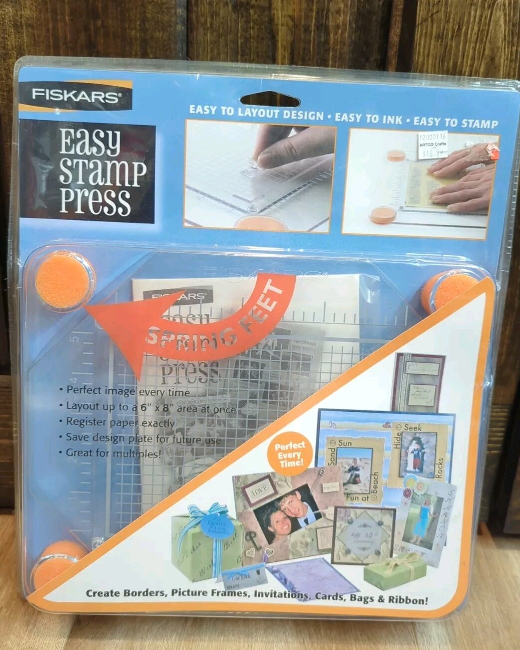 Fiskars Easy Stamp Press Perfect Image Every Time Borders Picture Frames More