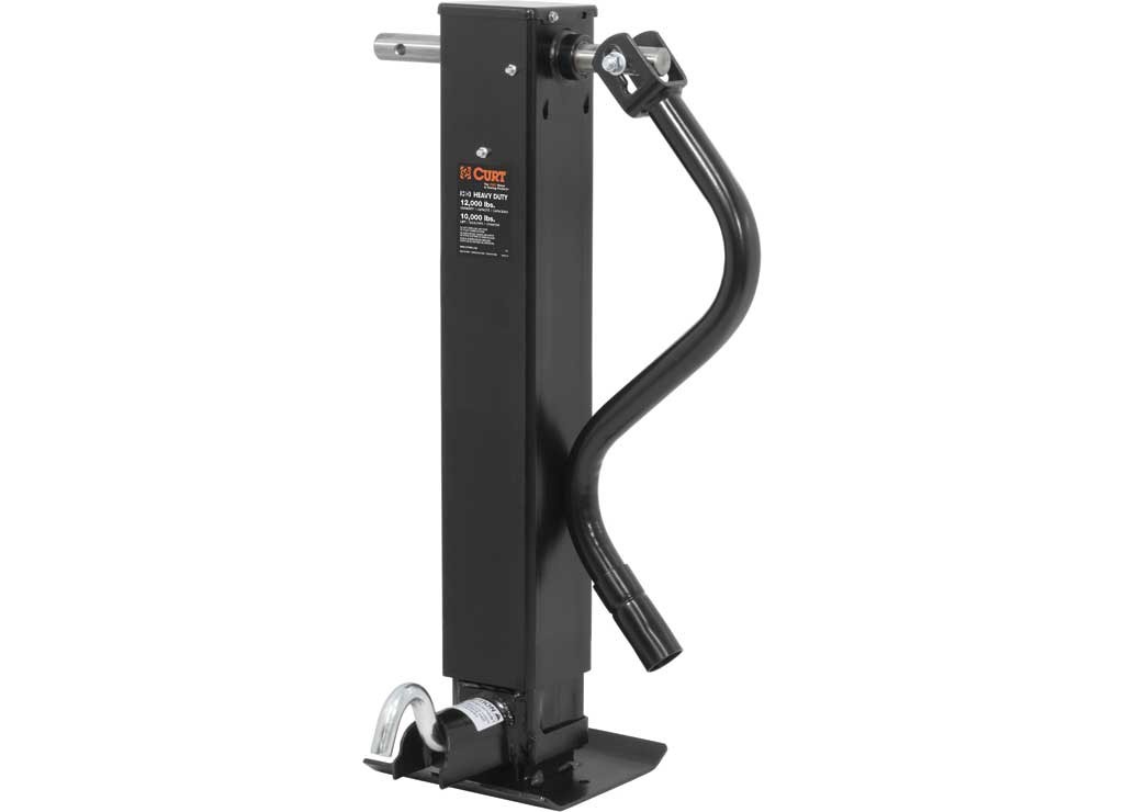 Curt 28512 Heavy Duty Square Jack 100lb Support Capacity 10K Lift w/ Spring