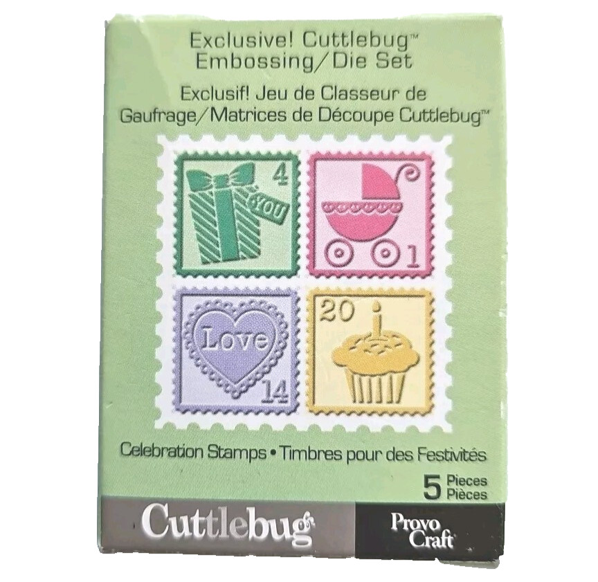 CELEBRATION STAMPS Cuttlebug Cutting Dies & Mini Embossing Folders Birthday thb
