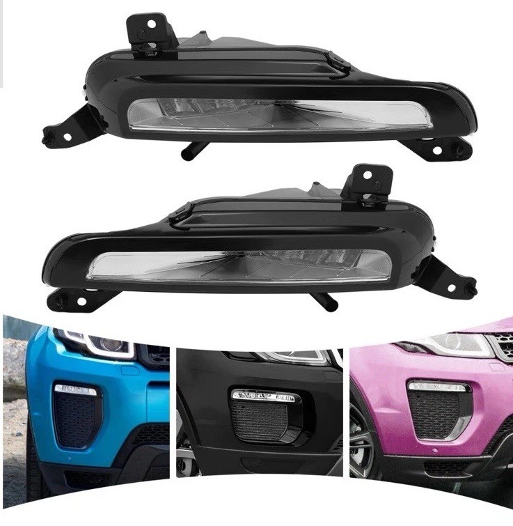 For 2016-2018 Range Rover Evoque LED DRL Daytime Running Fog Light Lamp Pair Set