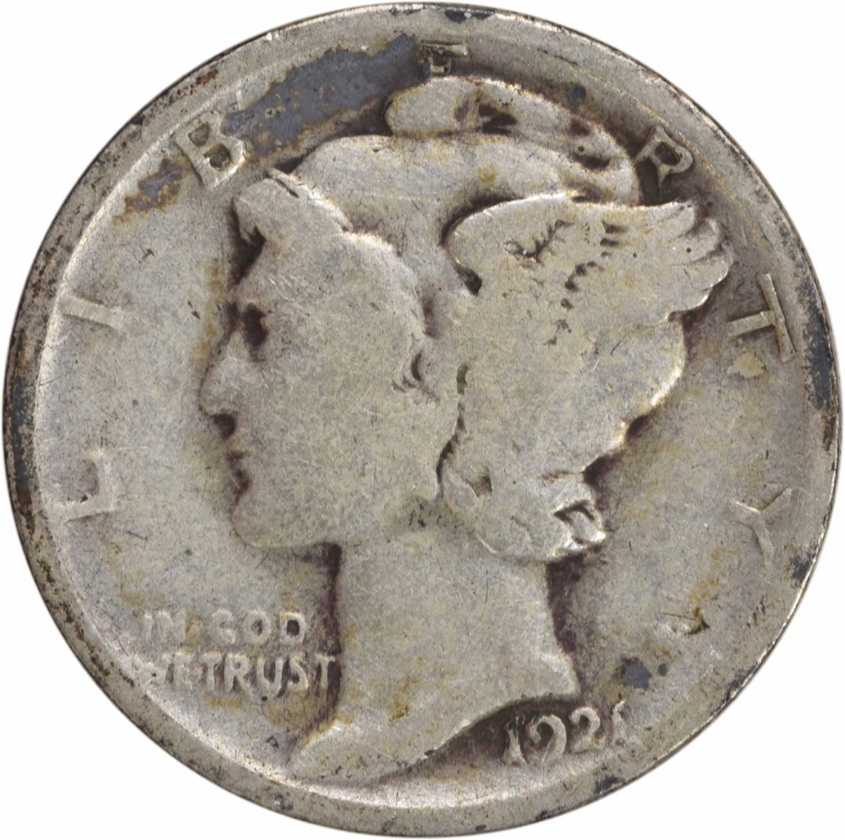 1921 Mercury Silver Dime G Uncertified #303