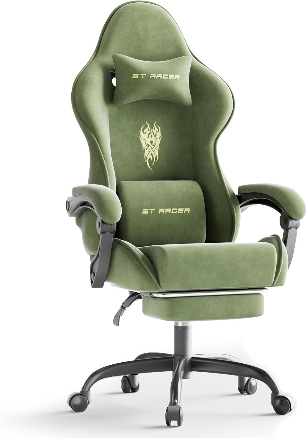 Velvet Fabric Gaming Chair High Back Ergonomic Gamer Chair Adult Comfortable