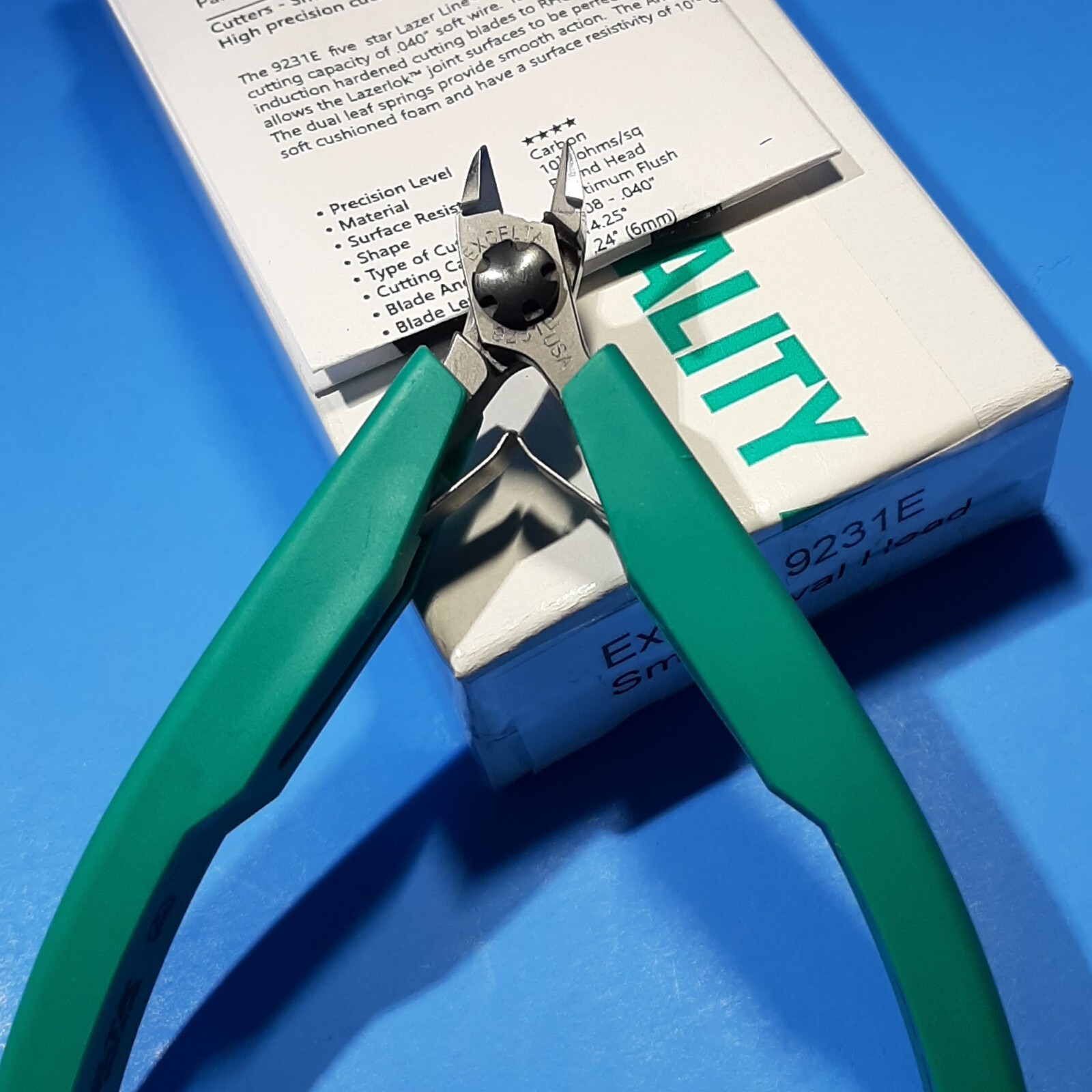 4" EXCELTA 9231E Diagonal Side Flush Cutter Wire Stripper Shears Pliers USA Made