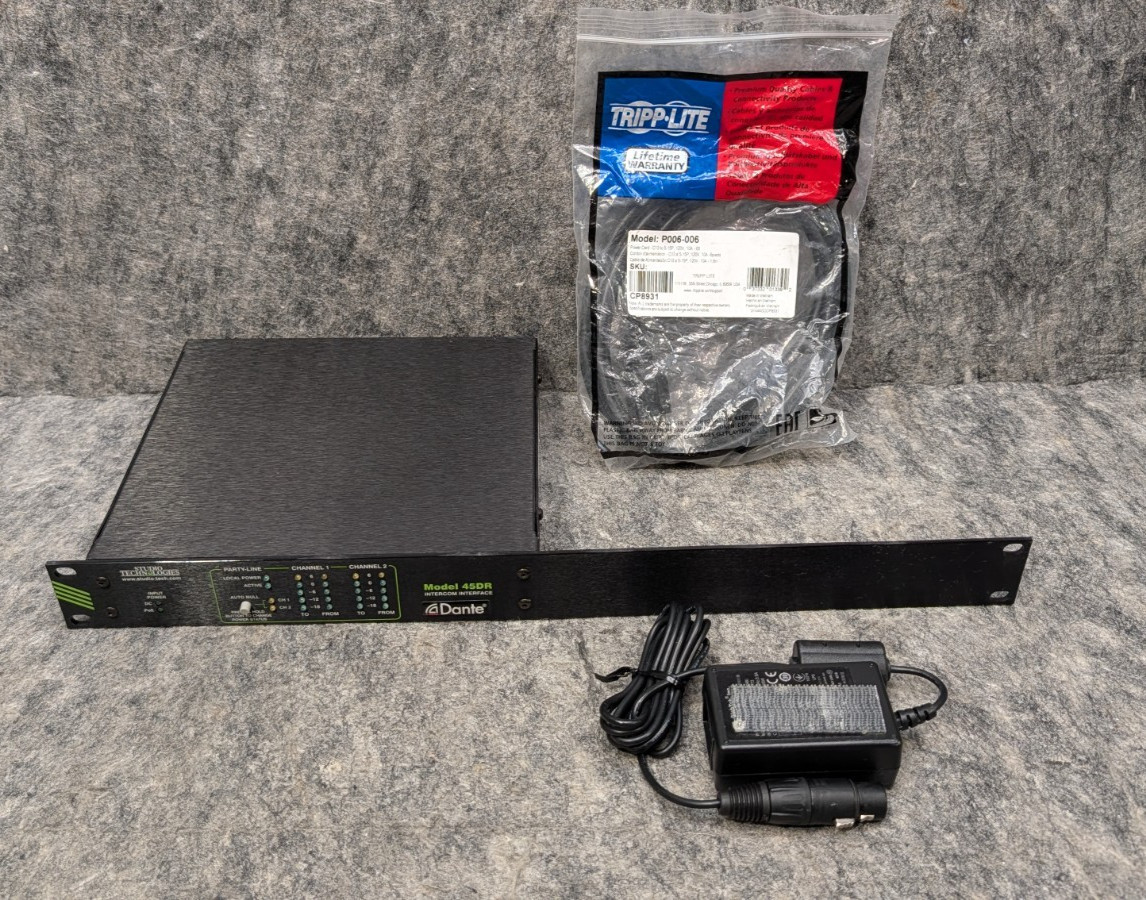 Studio Technologies Model 45DR Dante Intercom Interface with Rack Mount Kit