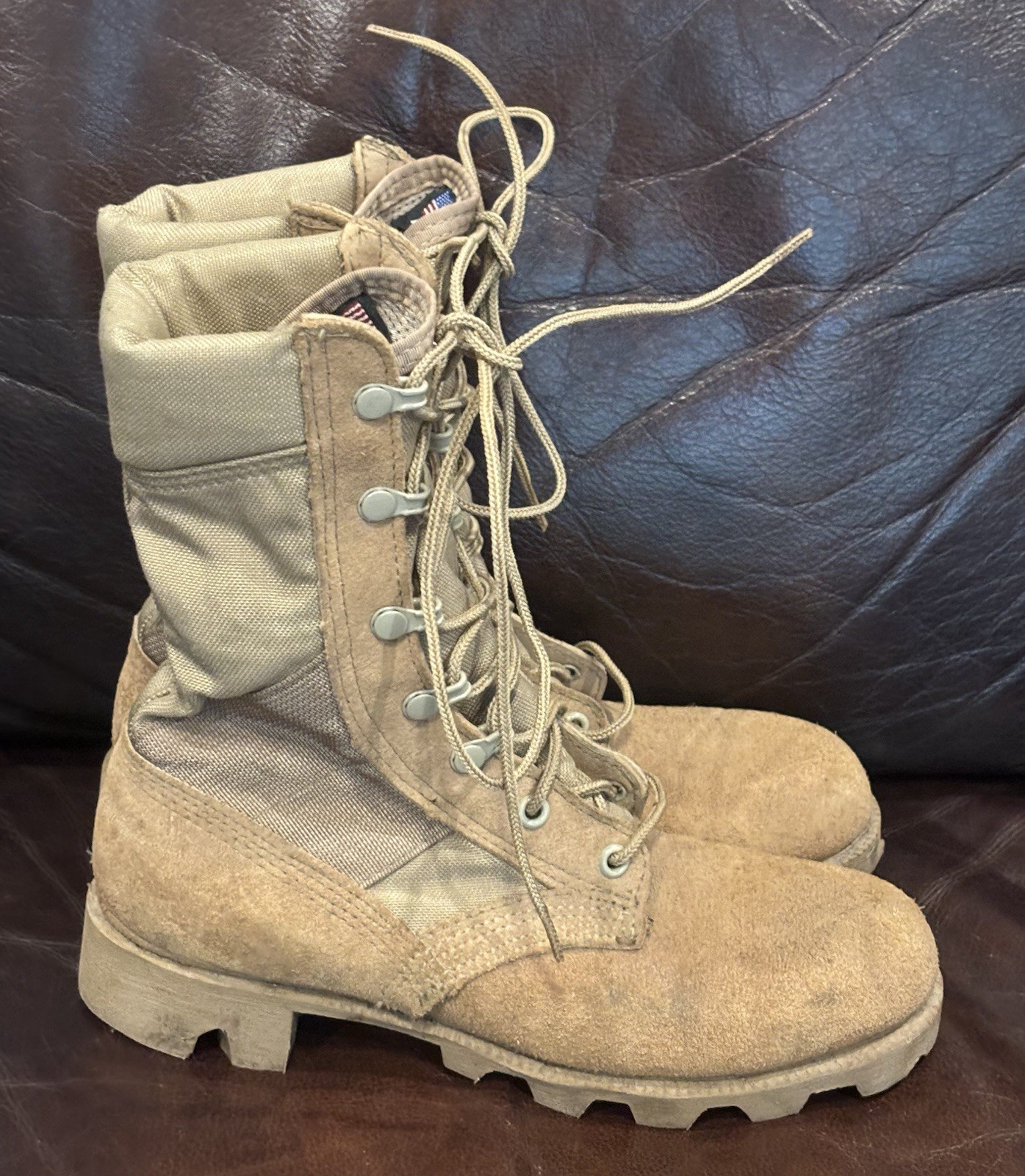 Vintage Altama American Military Gear Tan Desert Combat Boots Size 4 1/2 Wide