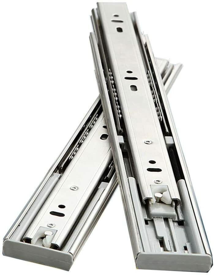 10 Pair Full Extension 100lb Ball Bearing Drawer Slides Soft/Self Close 10"-24"