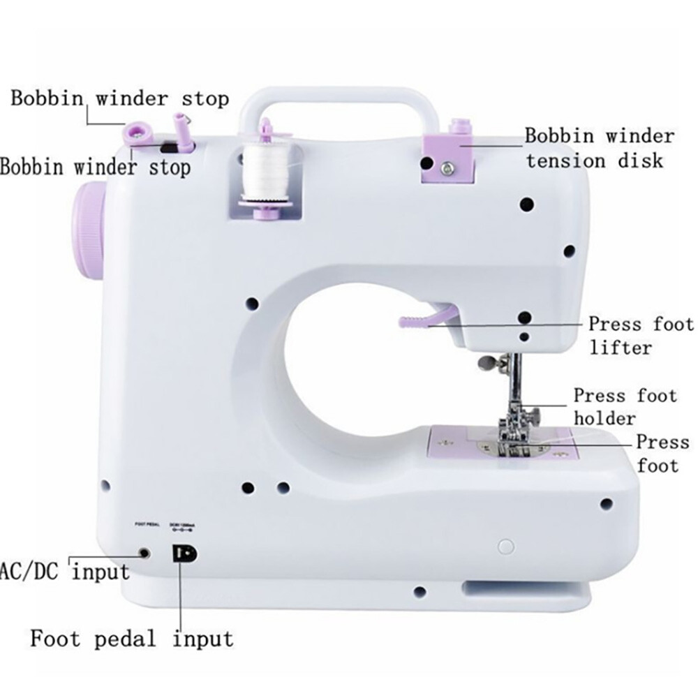 Electric Sewing Machine Portable Crafting Mending Machine Mini Desktop Household