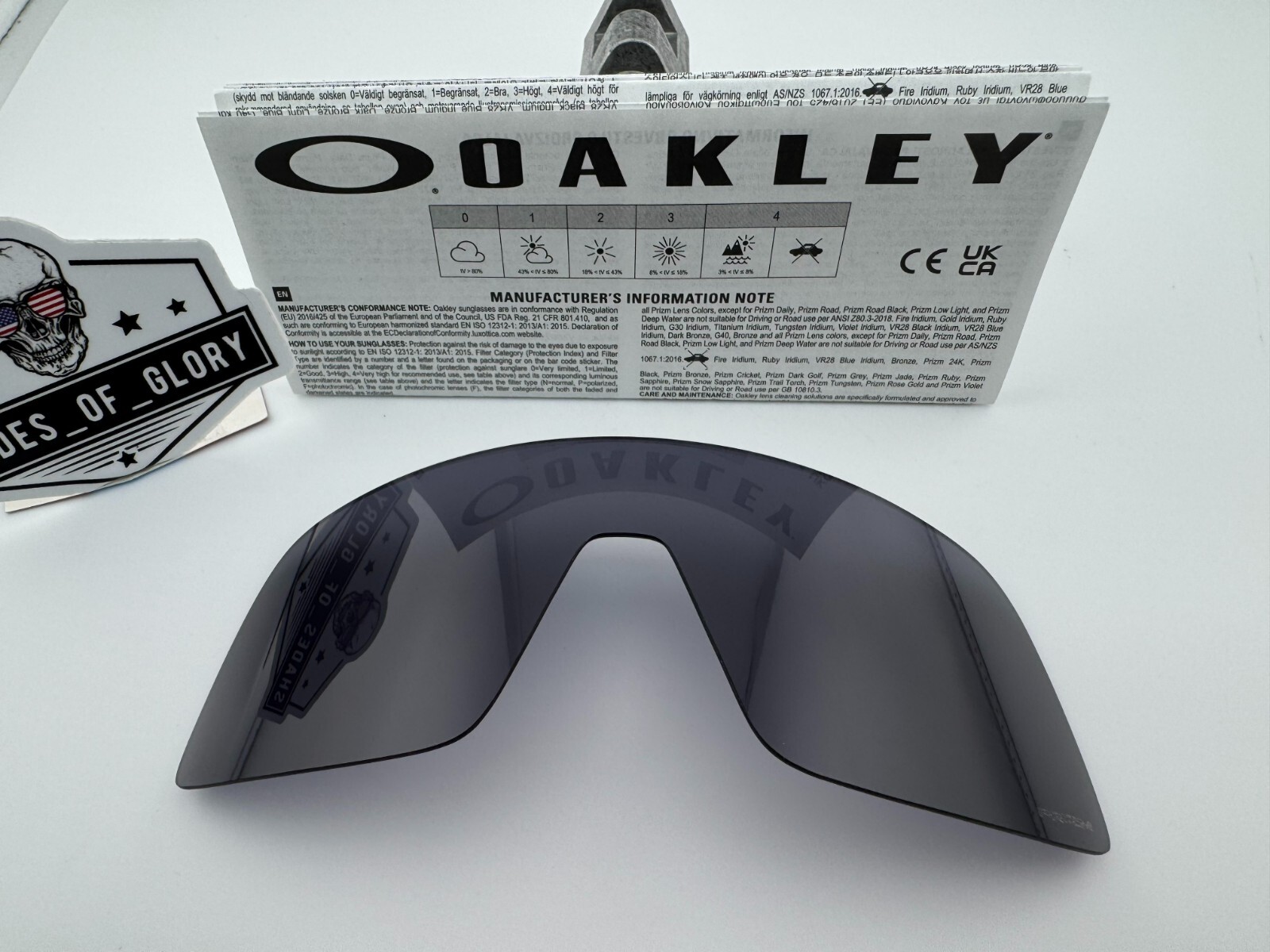 OAKLEY SUTRO PRIZM GREY SUNGLASSES LENS AUTHENTIC REPLACEMENT OEM OO9406 SHIELD