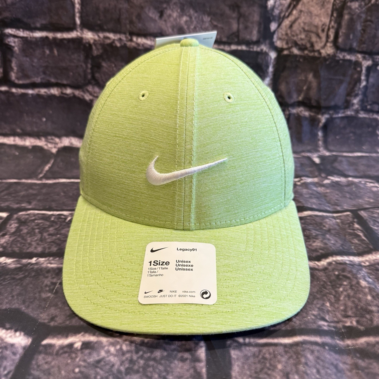 Nike Aerobill Legacy 91 Golf Tennis Hat Dri Fit Green White Cap CU9892 332 NEW