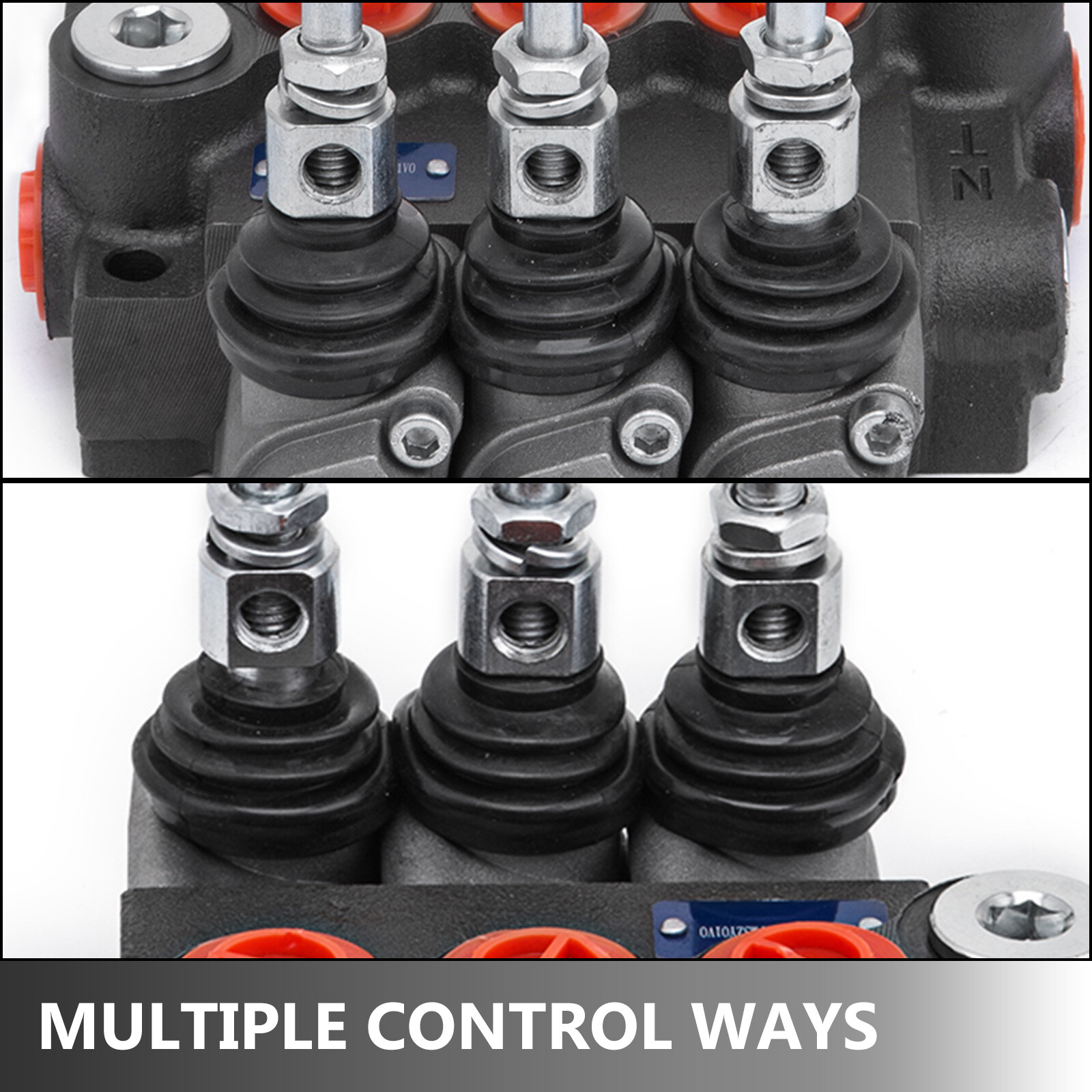 VEVOR 3 Spool Hydraulic Directional Control Valve 11GPM Double Acting Adjustable