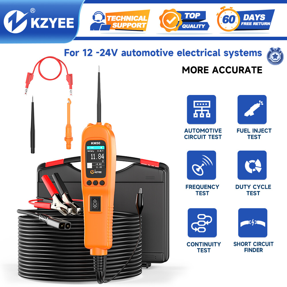 KM50 12V 24V PowerScan Circuit Probe Kit Fuel Injector Digital Electrical Tester