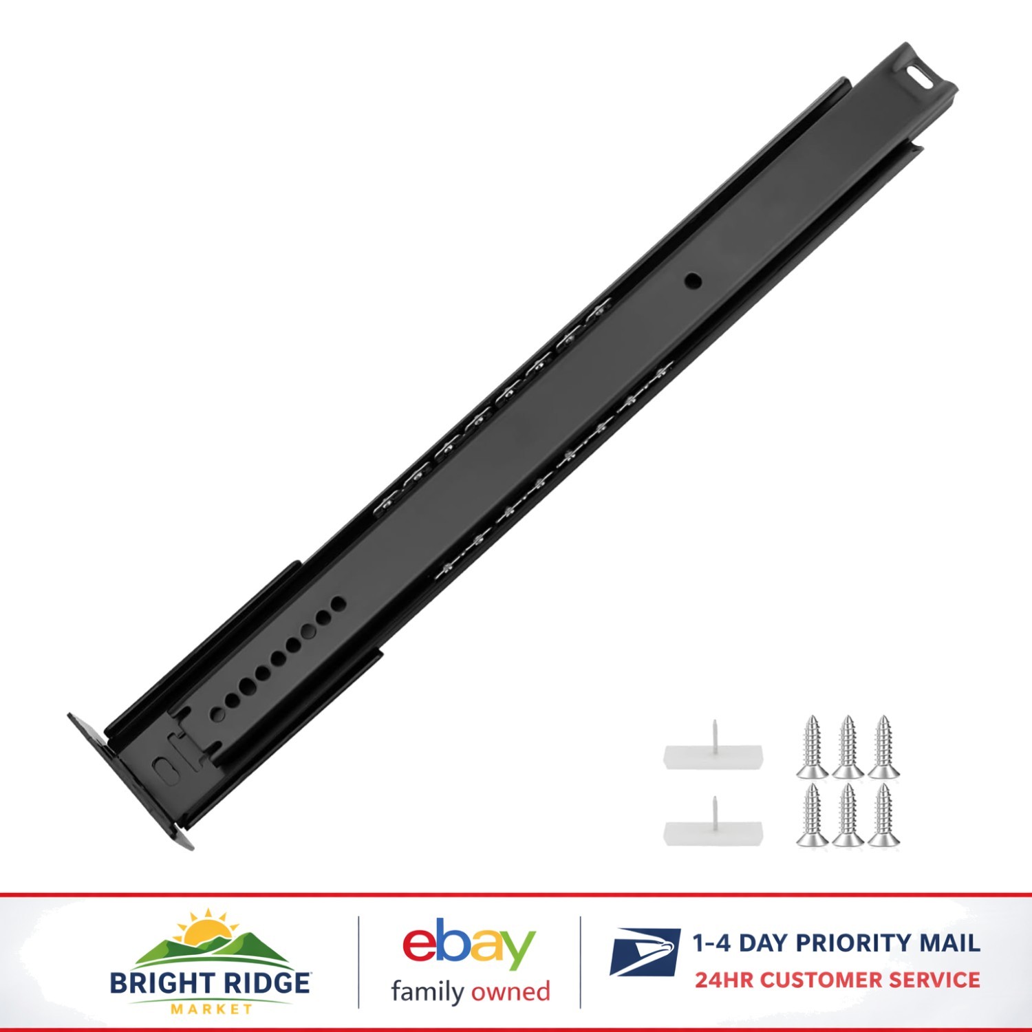 Bottom Centered Drawer Mount Slides, Smooth Operation for Furniture Storage