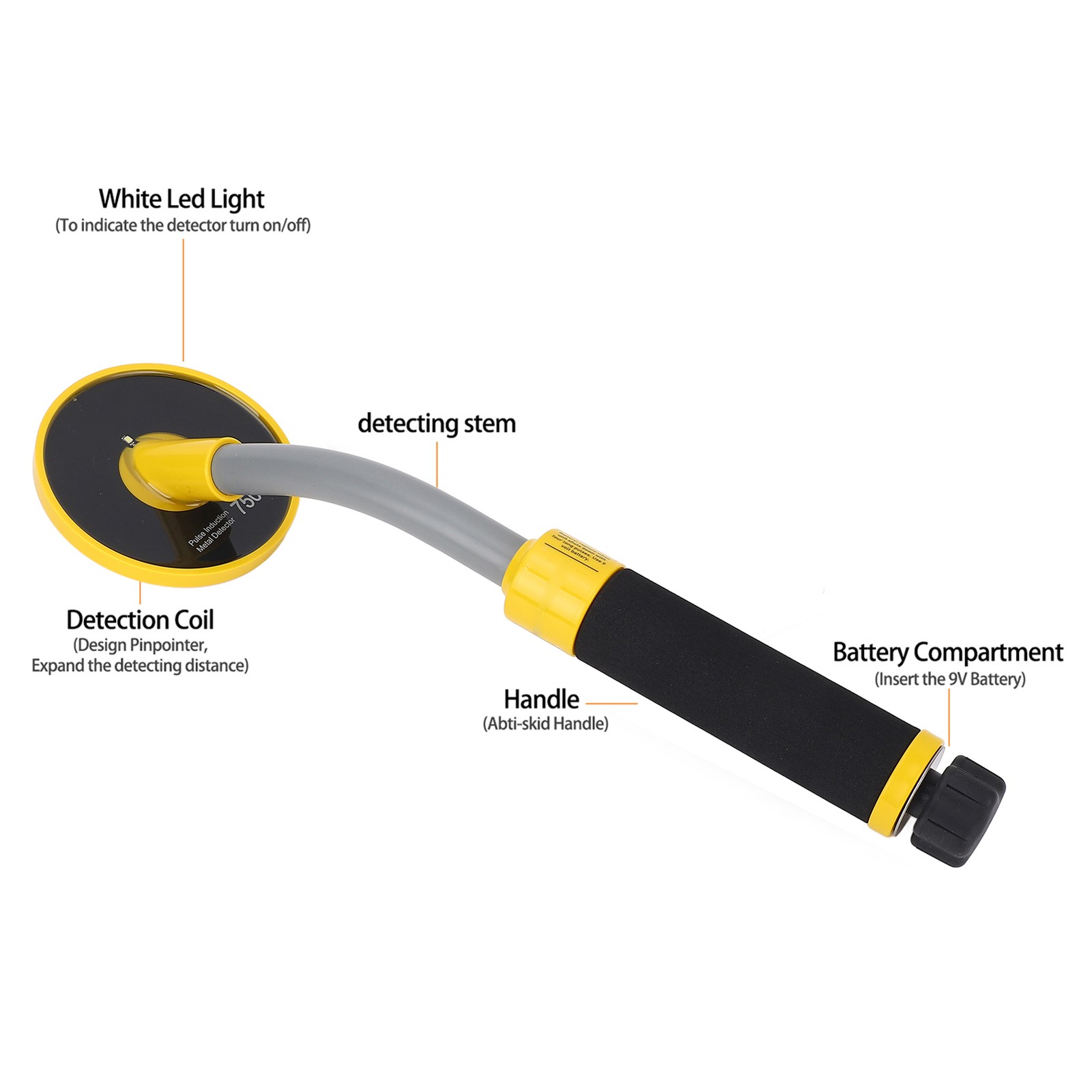 750s 30m Targeting Pinpointer Pulse Induction PI Underwater Metal Detector BCES