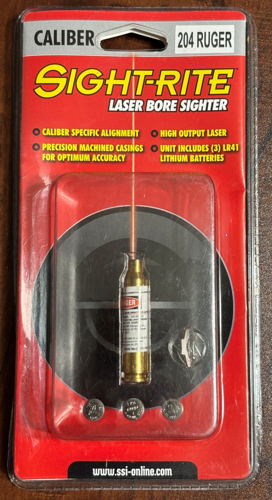 SSI SIGHT-RITE .204 RUGER CALIBER LASER BORE SIGHTER STILL SEALED