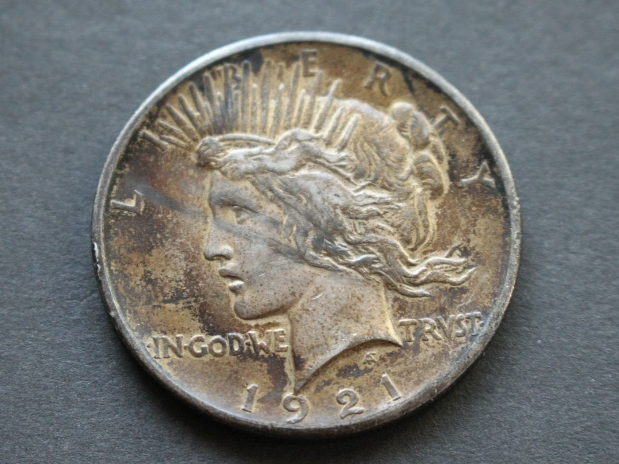 1921 Peace High Relief Silver Dollar