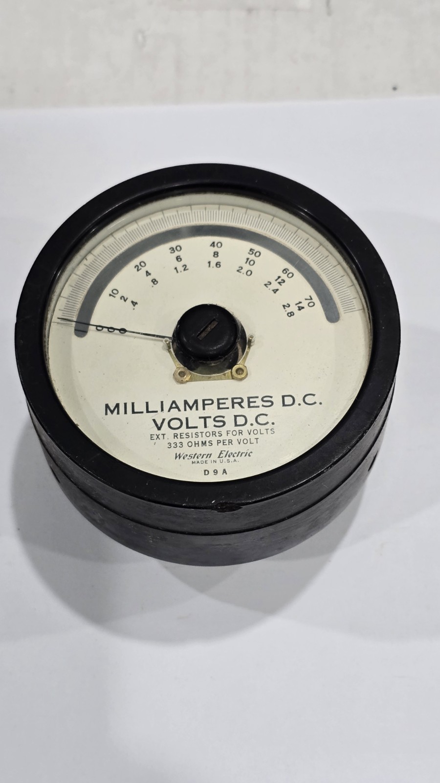 Western Electric MMI-7217 DC Voltmeter / Milliammeter 333 Ohms D9A