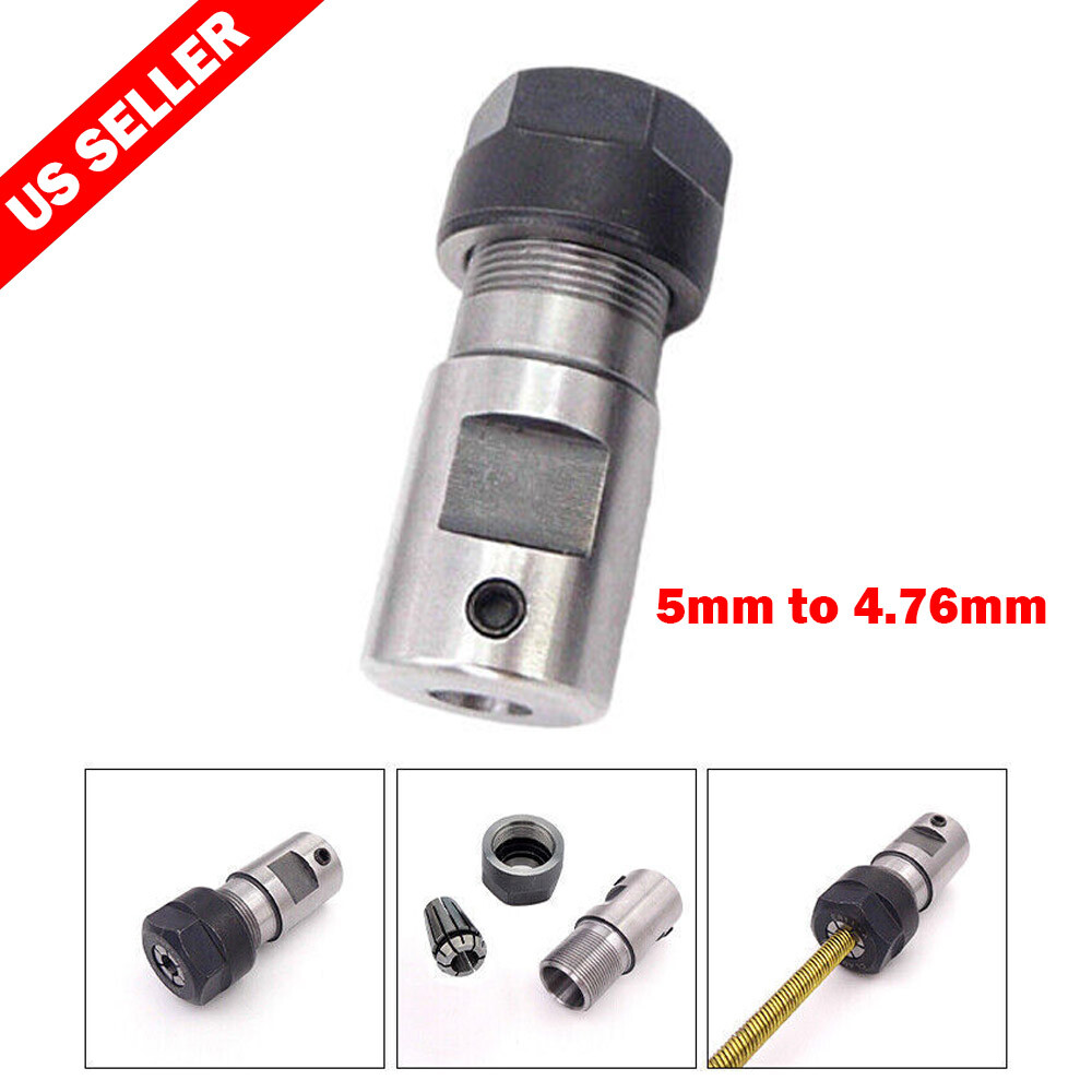 4.76mm Flexible Shaft Coupling 5mm to 4.76mm 3/16" Collet Joint for RC Boat USA