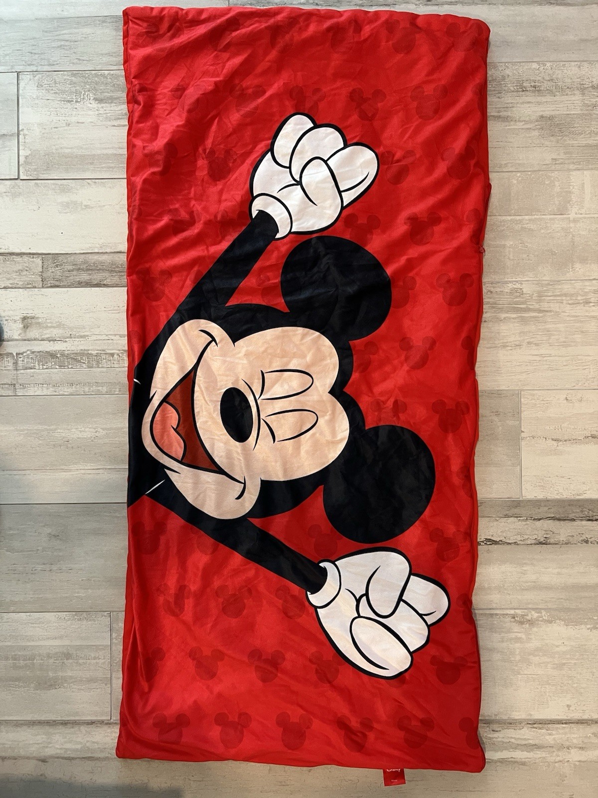 Disney Mickey Mouse Children’s Sleeping/Slumber Bag 52" x 26" Red 100% Polyester