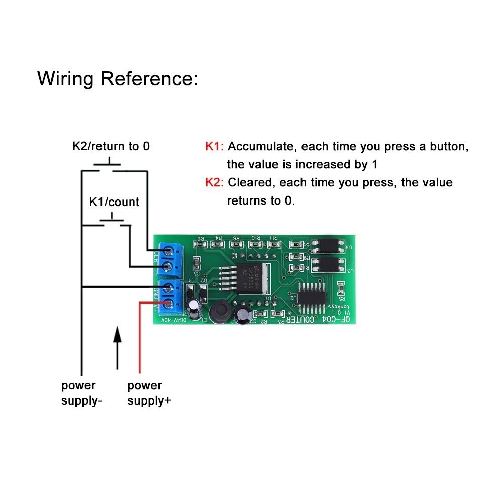 Counter Module High Quality 4-Digit Digital Display with Memory Function QF-C04
