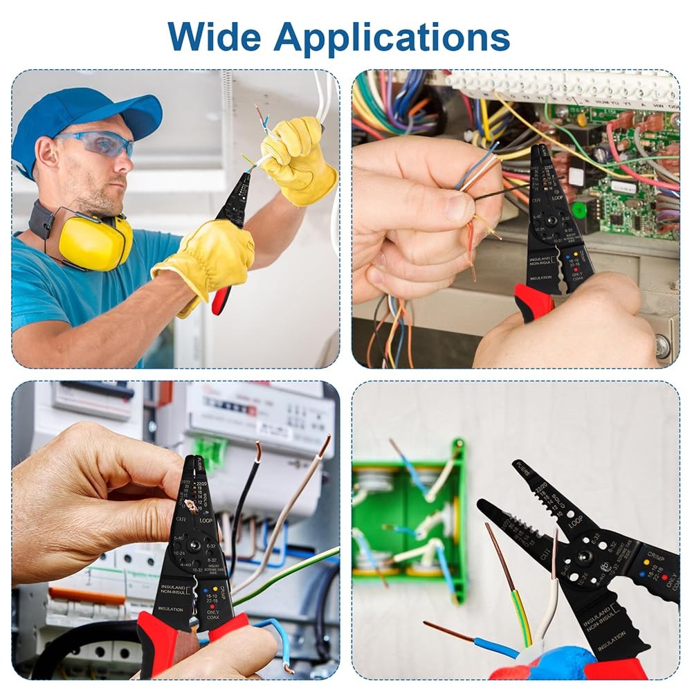 Wire Stripper, 3rd Generation Wire CrimpingTool, 8IN Professional Wire Strippers