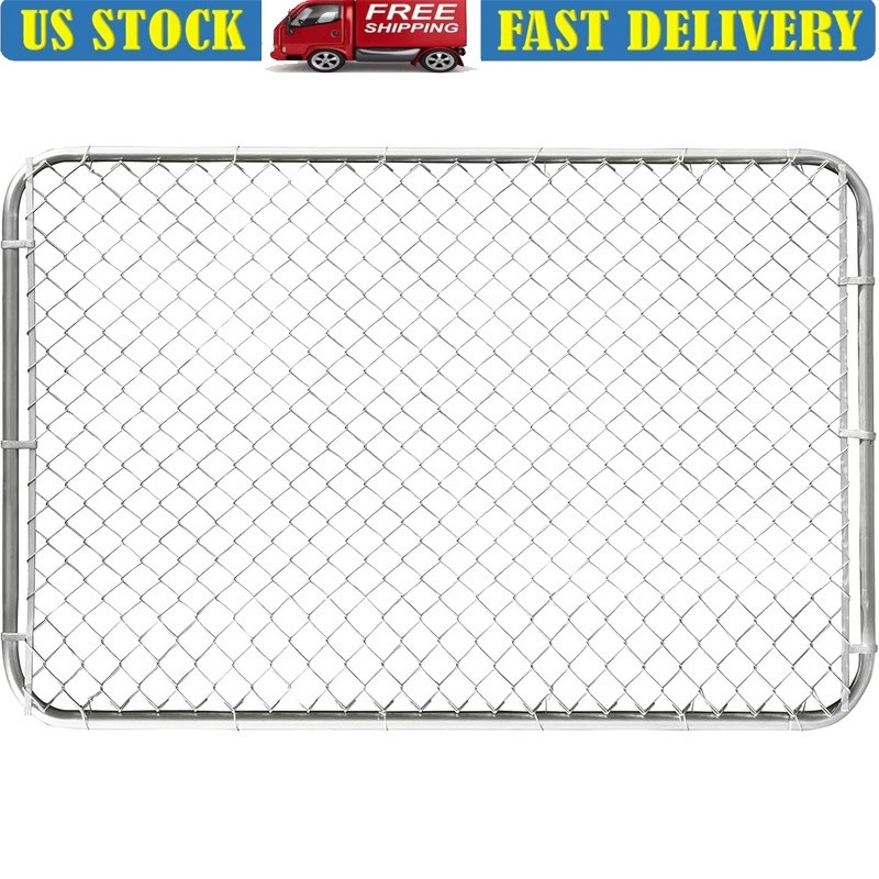 Heavy Duty Adjustable Metal Gate Kit Yard Fence Anti Sag Durable Steel New