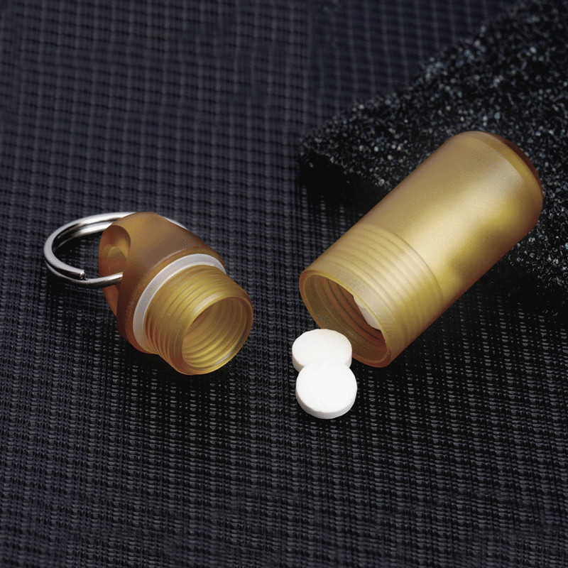 PEI Ultem Pill Case Holder Organizer Box Container Waterproof Portable Keychain