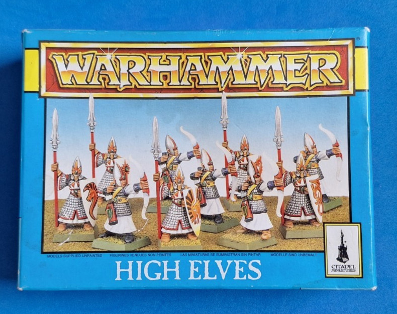 BOX ONLY - Warhammer Fantasy High Elves Games Workshop OOP 1994