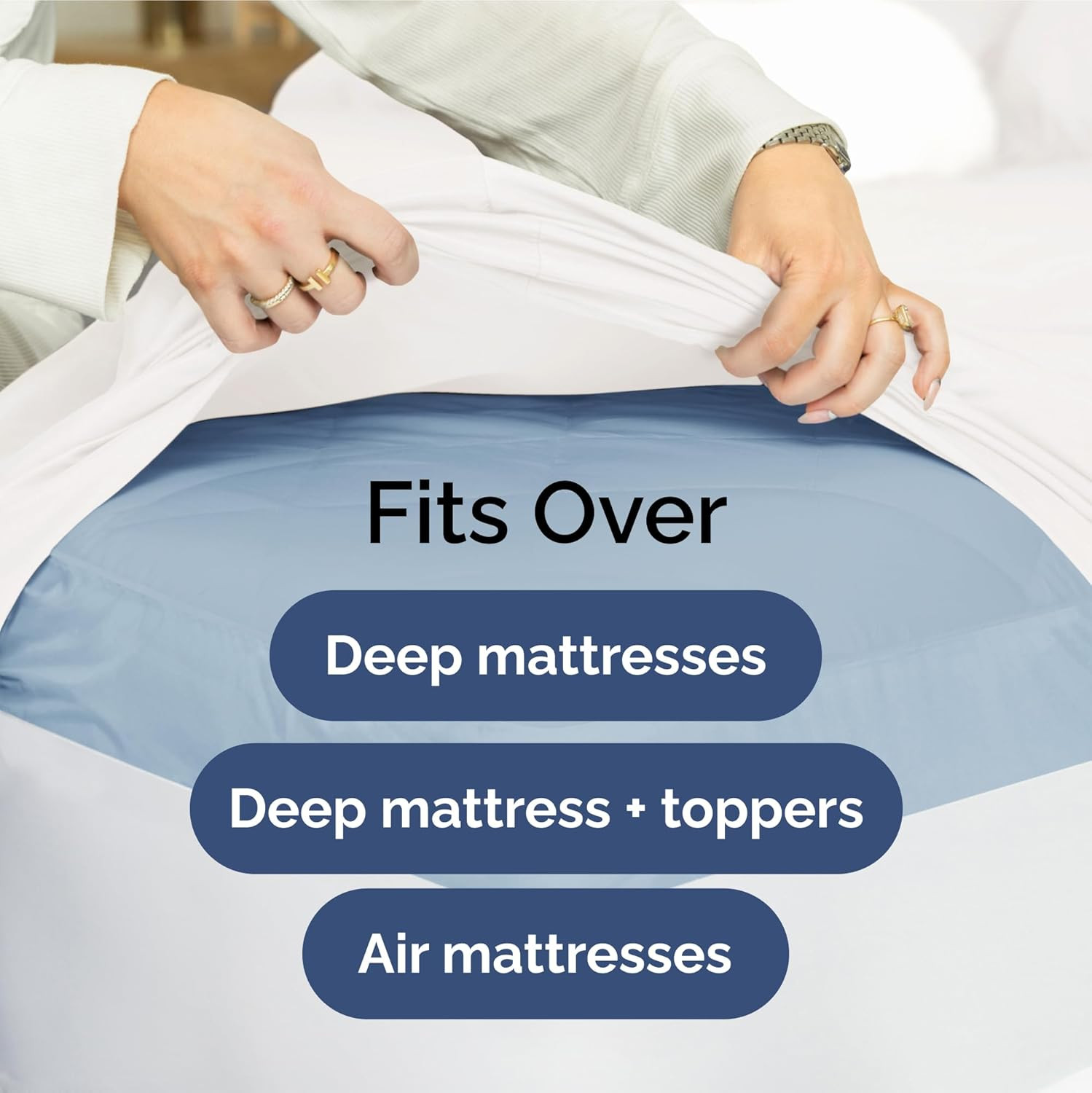 Extra Deep King Sheet Set - 6 Piece Breathable & Cooling Sheets - Hotel Luxury B