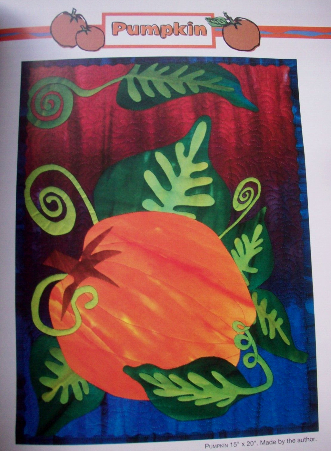 Fun Fast Fusies quilt patterns applique flowers pears pumpkins vegetables SIGNED