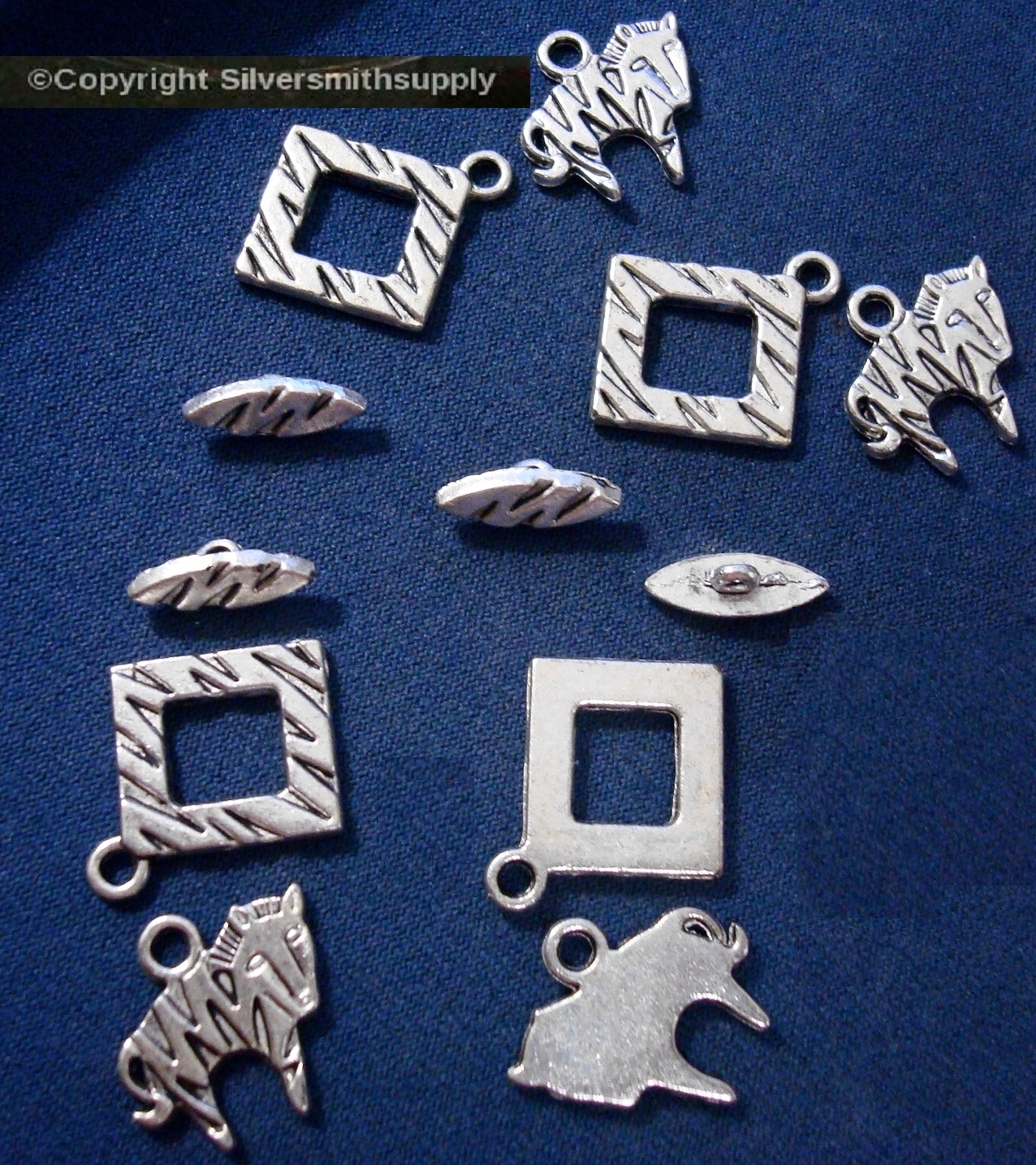 4 Toggle clasps silver plated jewelry toggles anklets necklaces bracelets fpc336