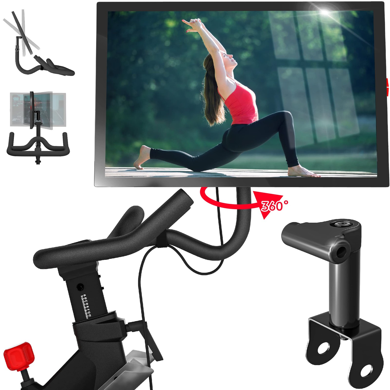 Crostice Swivel Arm for Peloton Bike - 360° Monitor Pivot for Off-Bike Workouts