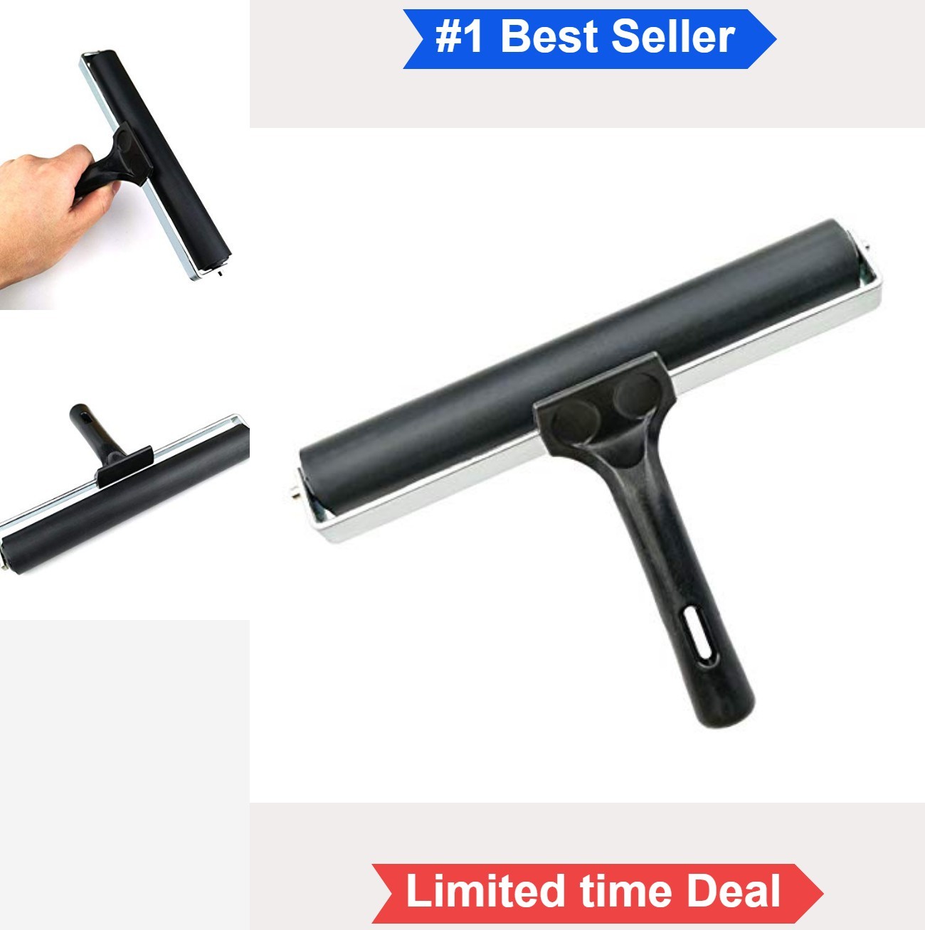 7.9 Inch Rubber Roller Brayer for Glue Ink Printmaking Craft Art Supplies