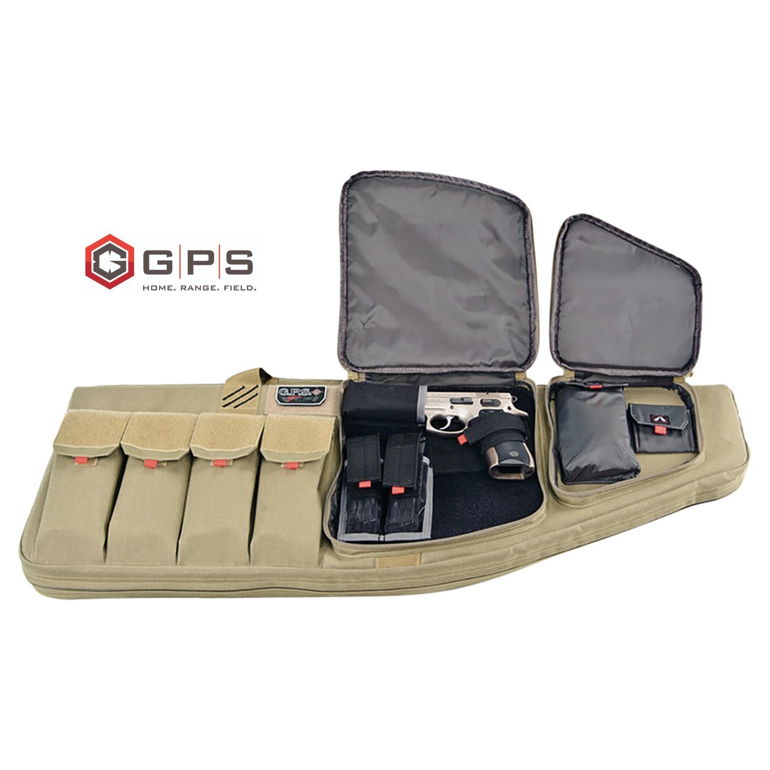 GPS Tactical 30" Rifle Case, Lockable, Tan 1000D Durashell w/ Teflon #GPS‑T30ART