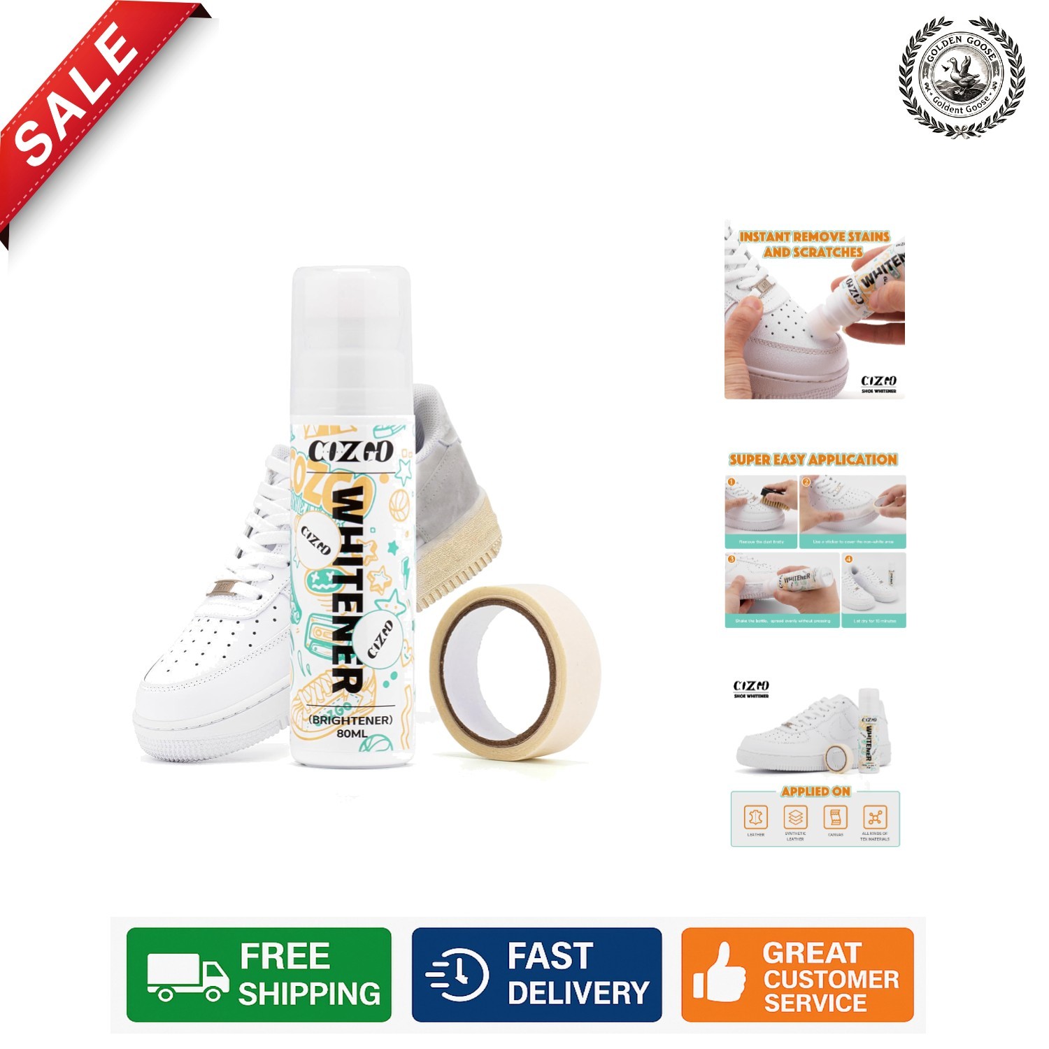 Powerful Eco-Friendly White Shoe Whitener – Quick Fix for Scuffs & Scratches